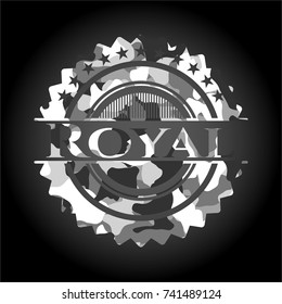 Royal grey camo emblem