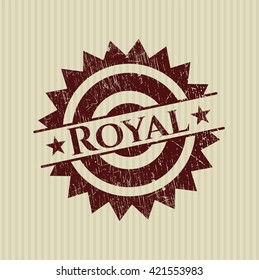 Royal grunge style stamp