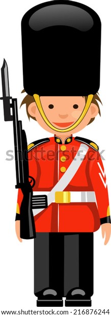 Royal Guard Buckingham Palace Stock Vector (Royalty Free) 216876244