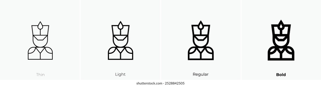 royal guard icon. Thin, Light Regular And Bold style design isolated on white background