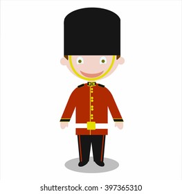 Royal guardsman. Vector illustration