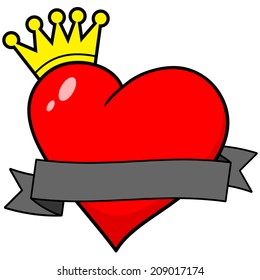 Royal Heart with Banner