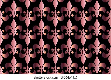 Royal heraldic lilies seamless pattern