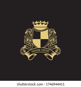 Royal Heraldic luxury shield logo template