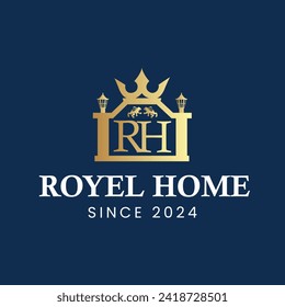 Vector de logotipo del hogar real, EPS 