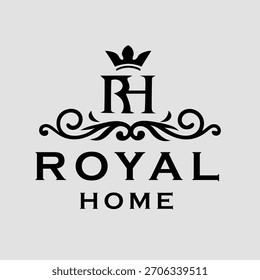 VORLAGE ZUM ENTWURF EINES ROYAL HOME-VEKTORLOGOS