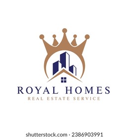 Diseño del logotipo Royal Homes Concepto creativo para usos empresariales inmobiliarios