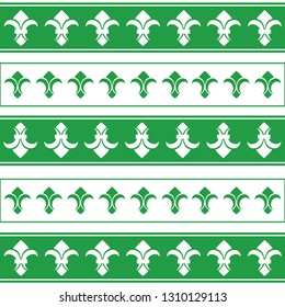 Royal horizontal borders. French borders abstract vector. lily border