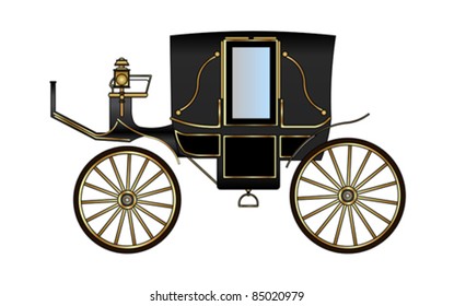 Royal Horse Carriage, Vector