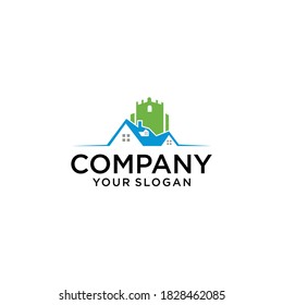 Royal house construction real estate logo building icon