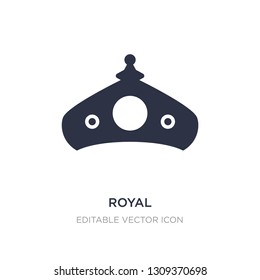 royal icon on white background. Simple element illustration from Fashion concept. royal icon symbol design.