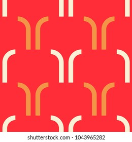 Royal illusion seamless pattern. Strict line geometric pattern for your design.