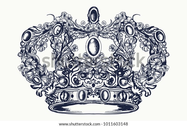 Image Vectorielle De Stock De Couronne Royale Tatouage Et