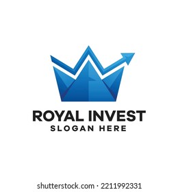 Royal Invest Gradient Logo Design