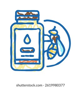 ícone real da apicultura geleia ícone doodle esboço vetor. símbolo real da apicultura geleia. ilustração símbolo isolado