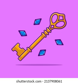 royal key illustration suitable for mascot sticker and t-shirt design