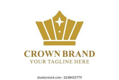 Royal king crown design, vector, isolated on transparent background