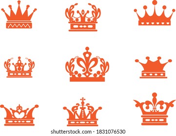 Royal king crown retro vintage
