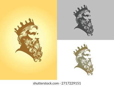 Ilustración vectorial del logotipo de Royal King Head
