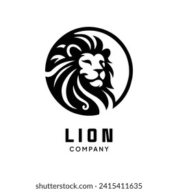 Royal king lion crown symbols. Elegant gold Leo animal logo. Premium luxury brand identity icon