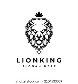 Royal King Lion Logo Design Template