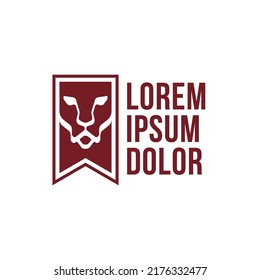 Royal king lion logo mark. Abstract maroon leo crown icon. Luxury bold business brand identity