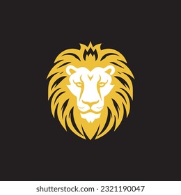 Royal king lion symbol. Premium luxury lion icon vector Illustration