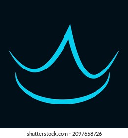 Royal king minimalist line logo 