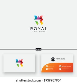Royal King monogram letter R logo