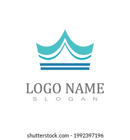 Diseño del logotipo del Royal King Queen Crown Elegant Luxury