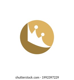 Royal King Queen Crown Elegant Luxury logo design