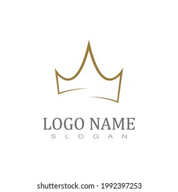 Royal King Queen Crown Elegant Luxury logo design