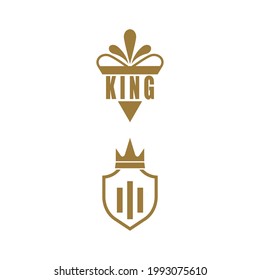 Royal King Queen Crown Elegant Luxury logo design