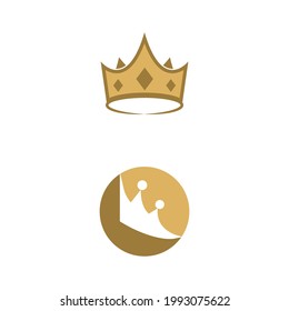 Diseño del logotipo del Royal King Queen Crown Elegant Luxury
