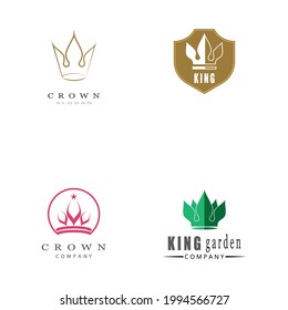 Diseño del logotipo del Royal King Queen Crown Elegant Luxury