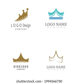 Diseño del logotipo del Royal King Queen Crown Elegant Luxury