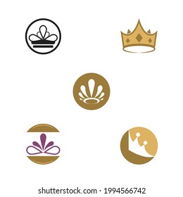 Royal King Queen Crown Elegant Luxury logo design