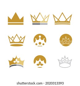 Royal King Queen Crown Elegant Luxury logo design