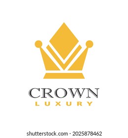 Royal King Queen Crown Elegant Luxury logo design