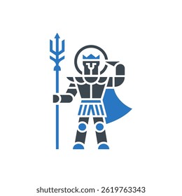 Royal Knight Warrior Icon Isolated On White Background
