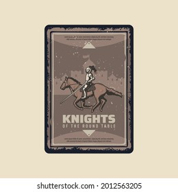 royal knight warrior poster  retro vintage