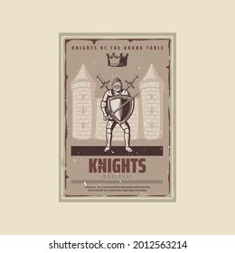 Ritterkrieger-Poster Retro-Vintage