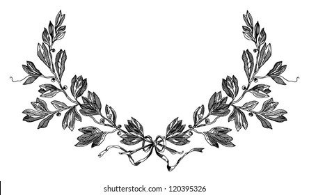 Royal laurel wreath vector