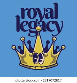 Royal Legacy With King Crown Groovy Character Design