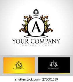 Royal Letter Design. Creative abstract letter logo icon and business card template.