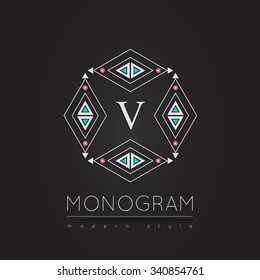 Royal linear modern monogram, logo vector template. Hotel logo. Kings symbol.
