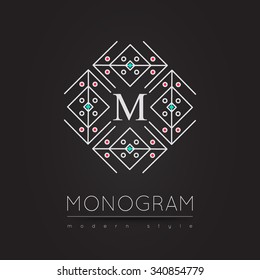 Royal linear modern monogram, logo vector template. Hotel logo. Kings symbol.