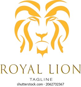 Royal Lion Animal Head Logo Vector Design
