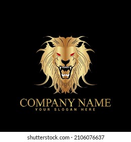 Royal Lion crown logo template. Elegant gold Leo crest symbolRoyal Lion crown logo template. Elegant gold Leo crest symbol