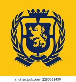 Diseño de vectores de la Corona de León Real